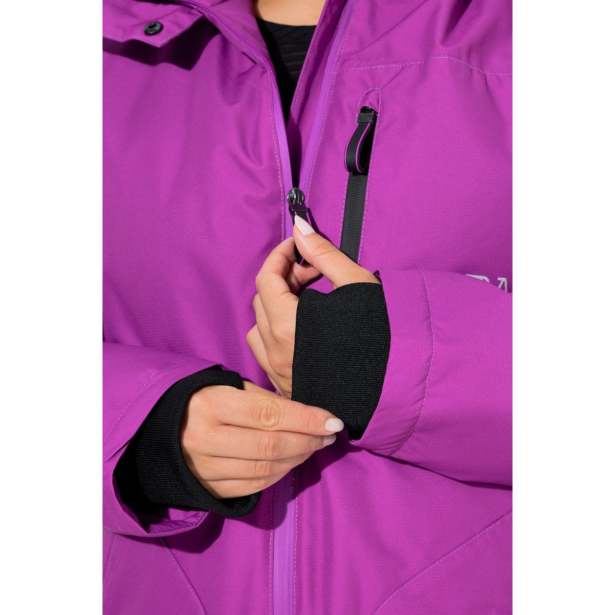 Manteau à capuche, matière déperlante magenta foncé, ULLA POPKEN