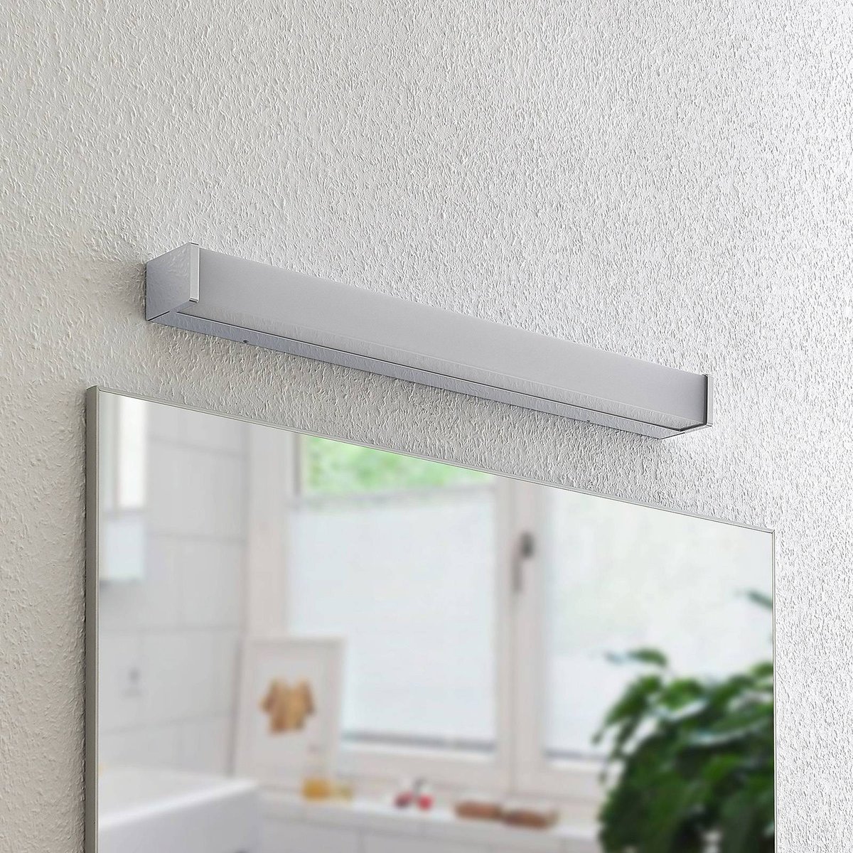 Applique en aluminium moderneLED, Klea blanc, chrome, LINDBY