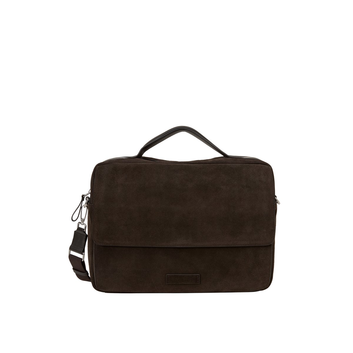 Sac d'affaires modèle Emil en cuir velours souple gris fonce, MARC O'POLO