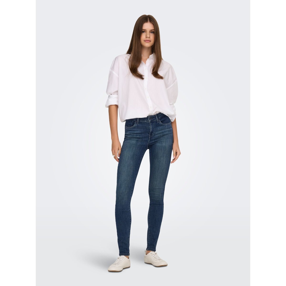 Jean Skinny dark blue denim, ONLY