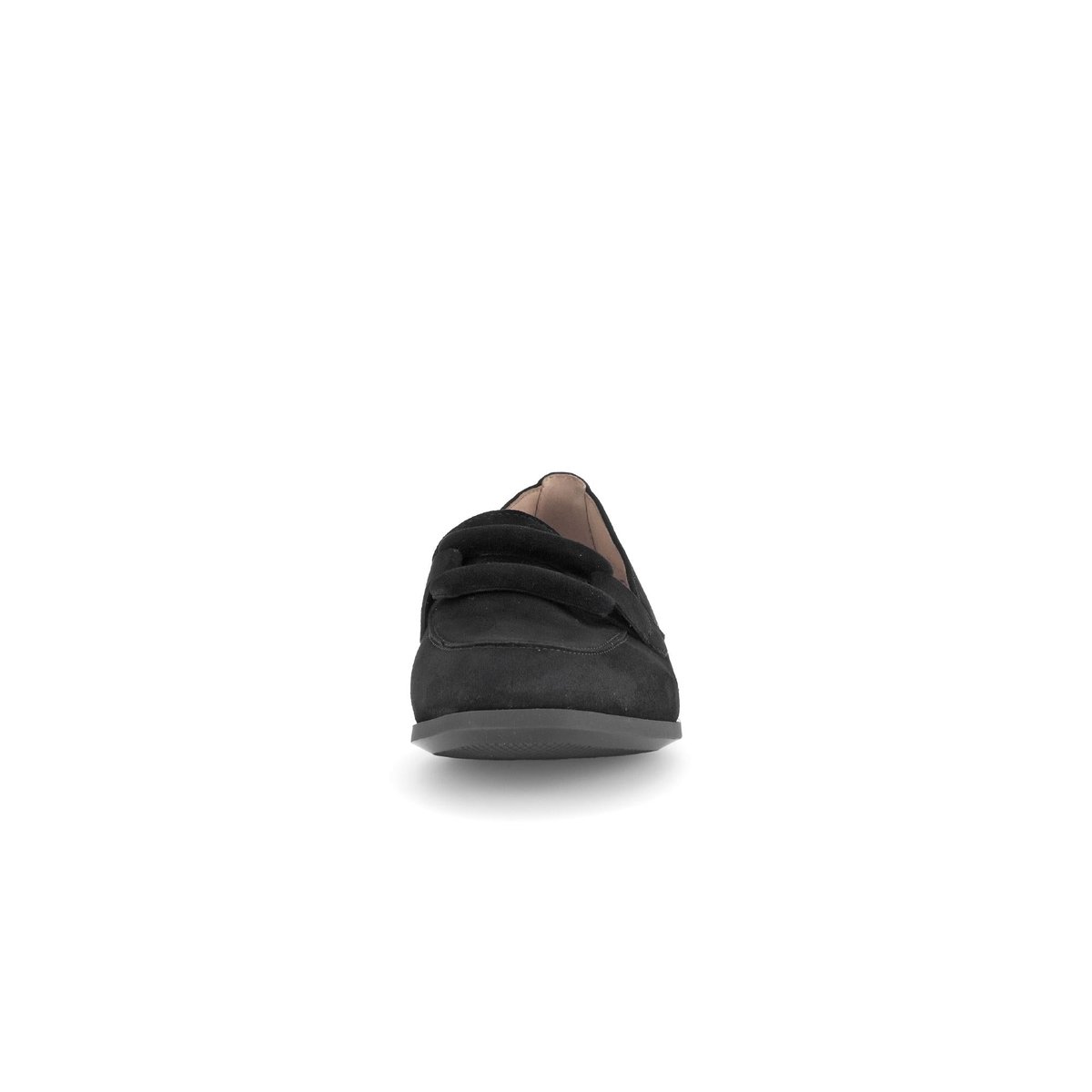 Mocassins en cuir à talon décroché noir, GABOR