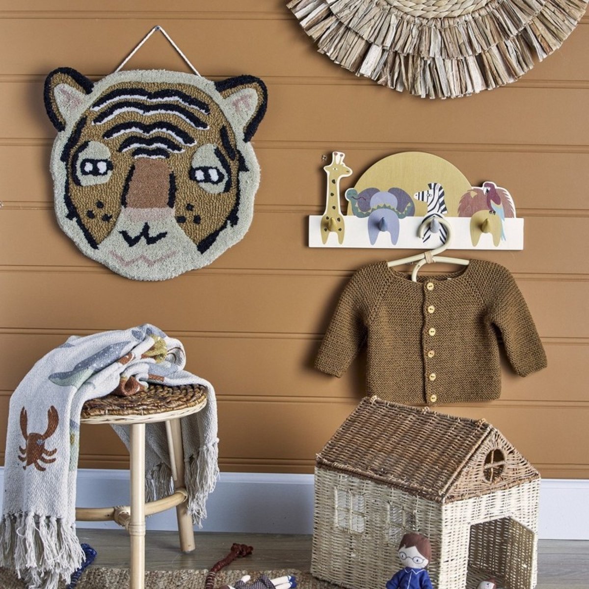Portemanteau mural animaux bois MALLEN multicolore, BLOOMINGVILLE