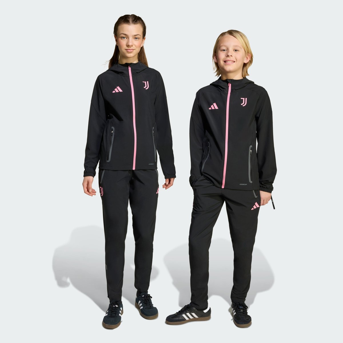 Pantalon De Voyage Juventus Tiro 25 Competition Vis Tech black / bliss pink, adidas Performance