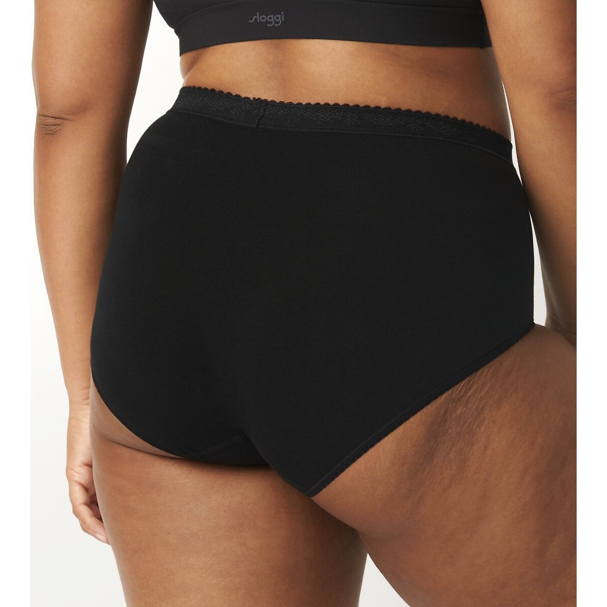 Confezione da 2 maxi slip pancia piatta Control nero , SLOGGI
