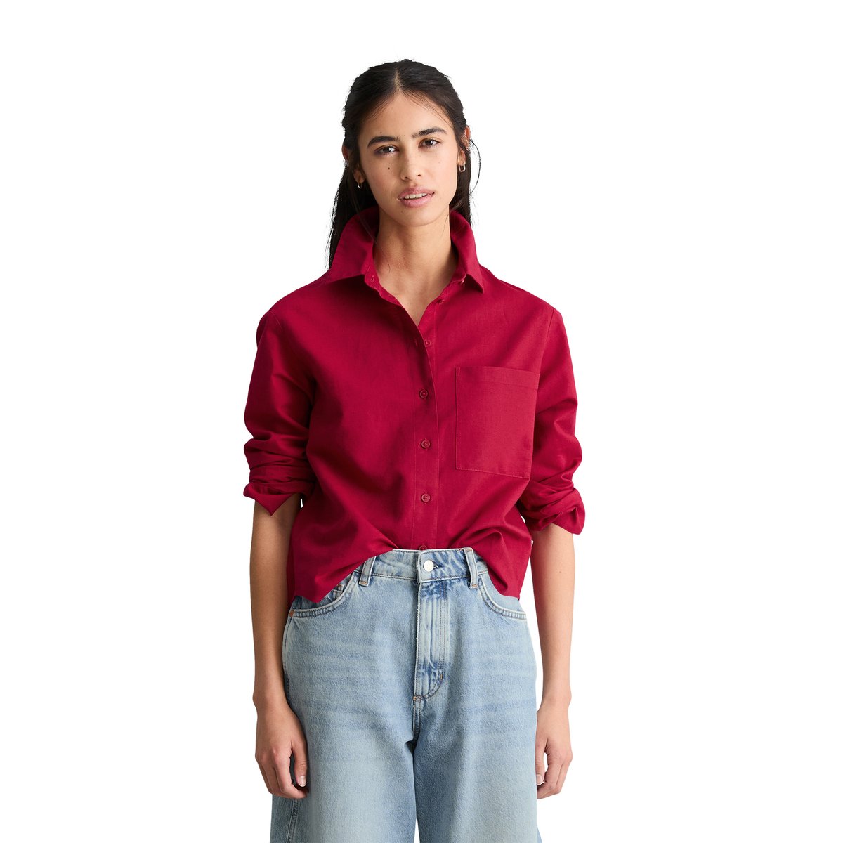 Bermuda-Jeans modèle Jonnda relaxed en coton organique bleu, MARC O’POLO DENIM