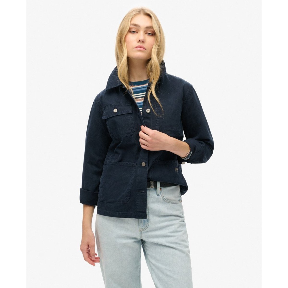 Veste en toile Chore bleu marine éclipse, SUPERDRY