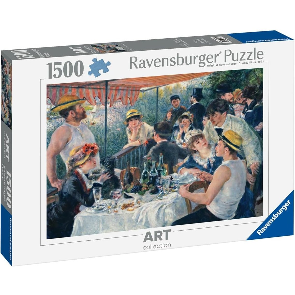 Puzzle Le Déjeuner des Canotiers de Renoir 1500 pcs blanc, RAVENSBURGER