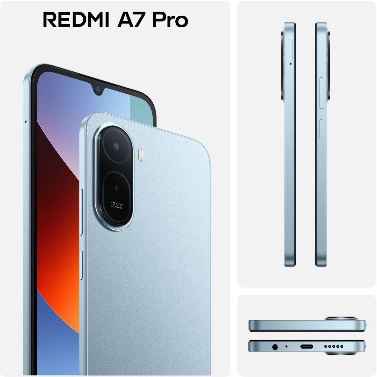Smartphone Redmi A7 Pro 4G 128Go Bleu couleur unique, XIAOMI