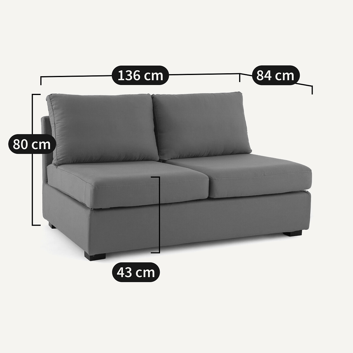 Sofa Robin anthrazit, SO'HOME
