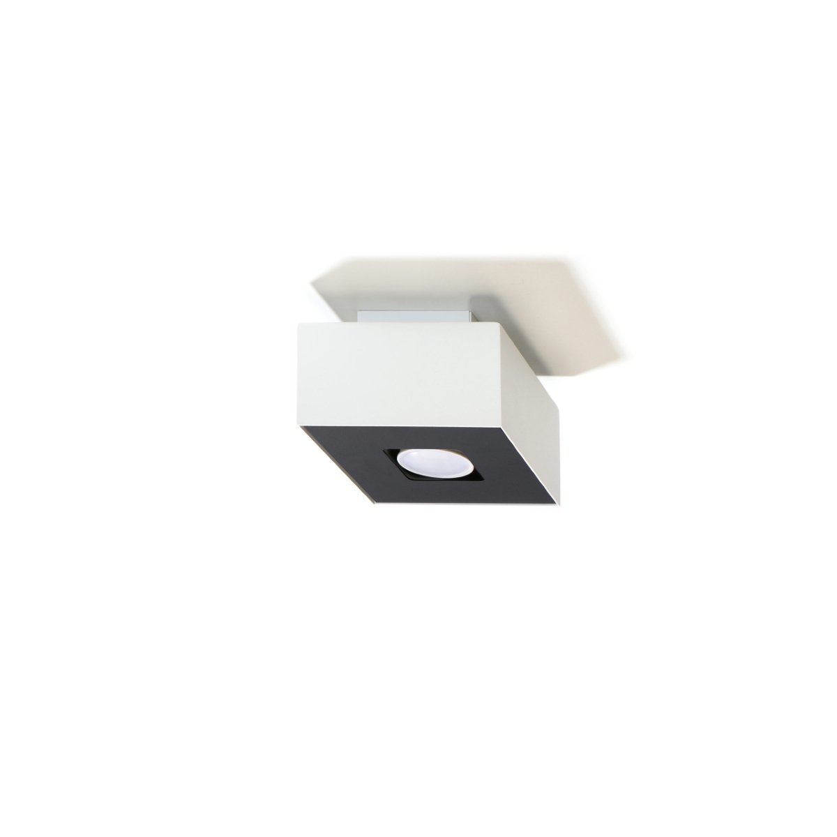 Plafonnier Acier Blanc/Noir GU10 1 Mono blanc, EDEN