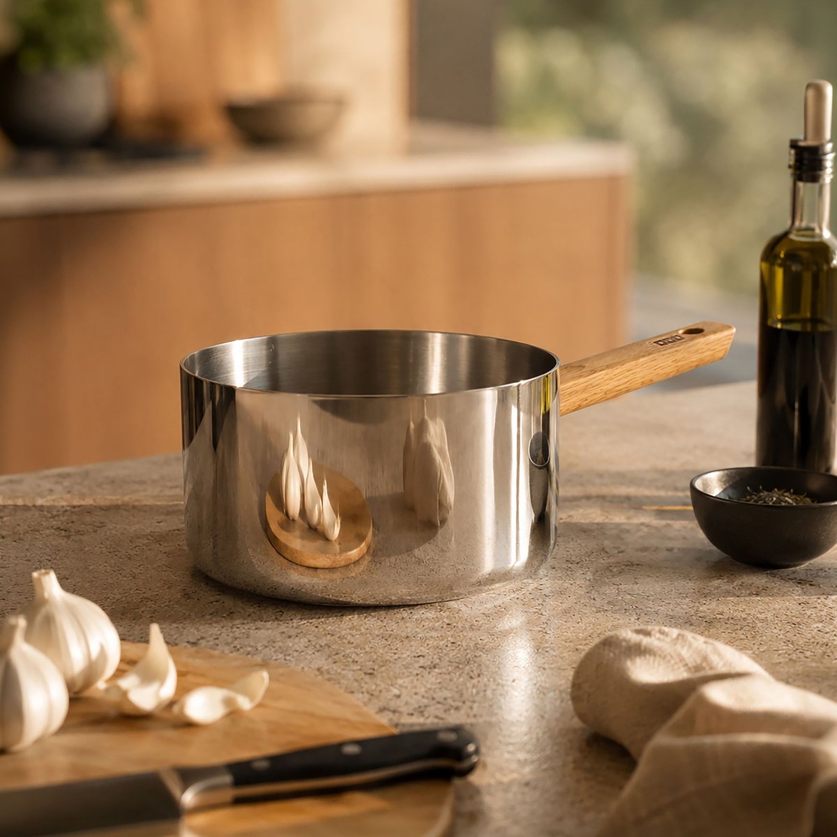 Casserole 20cm en acier inoxydable, ECTOR inox-naturel, OGO LIVING