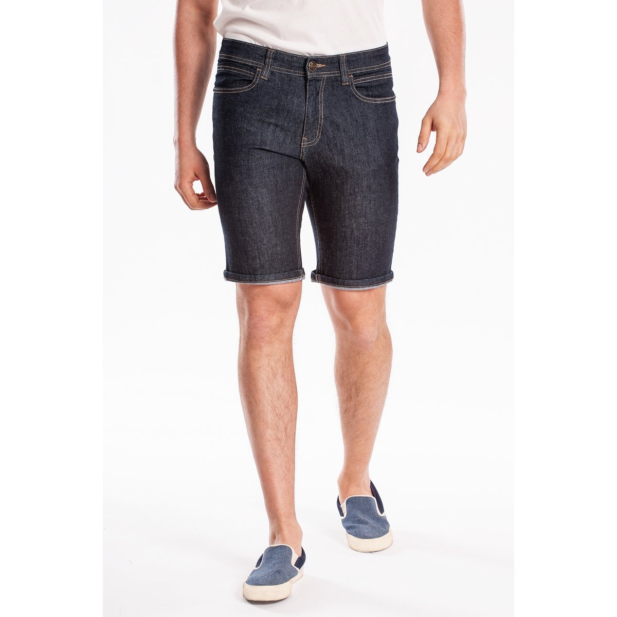 Bermuda denim stretch Fibreflex VINY DENIM bleu, RICA LEWIS