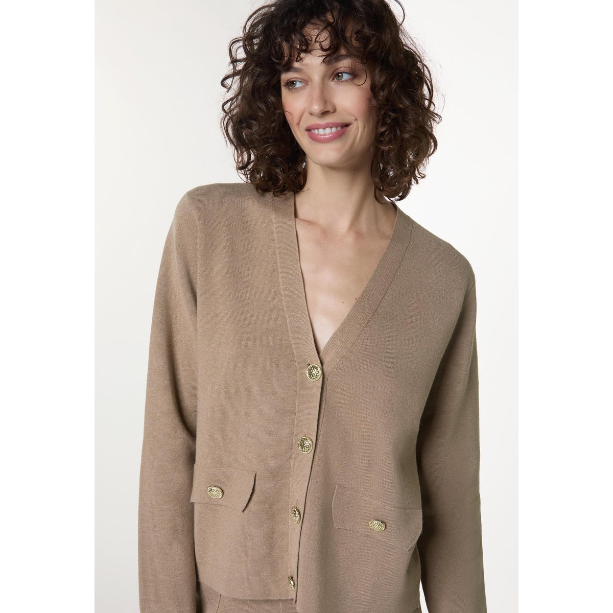 Veste courte en maille milano 1VN4267349 marron, RODIER