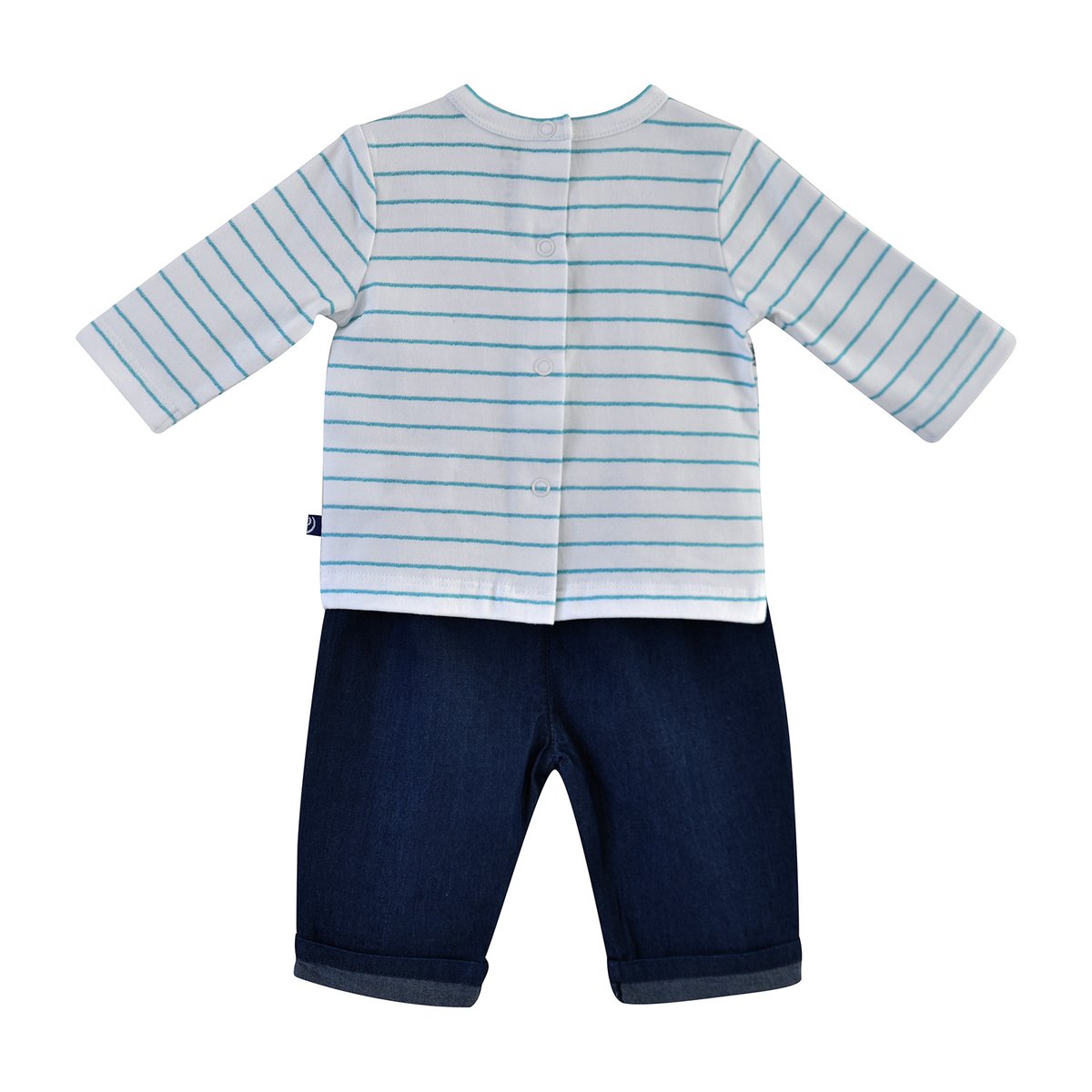 Ensemble t-shirt pantalon erwin jean naissance bleu, SUCRE D'ORGE