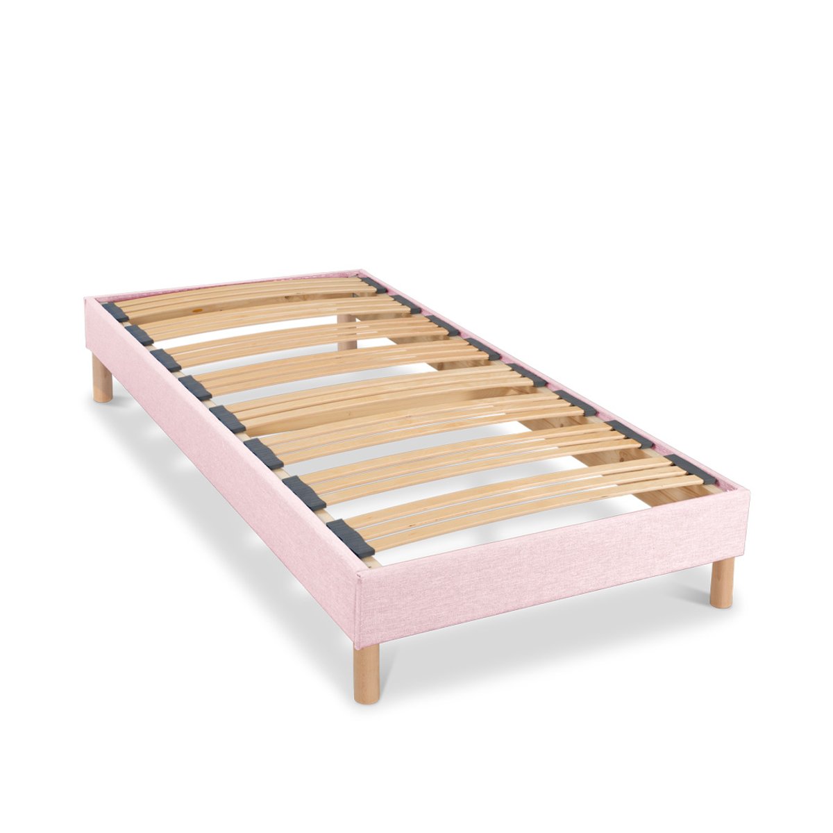 Sommier à lattes Tissu Lumière - Tri-lattes - Livré en kit rose, BELLECOUR
