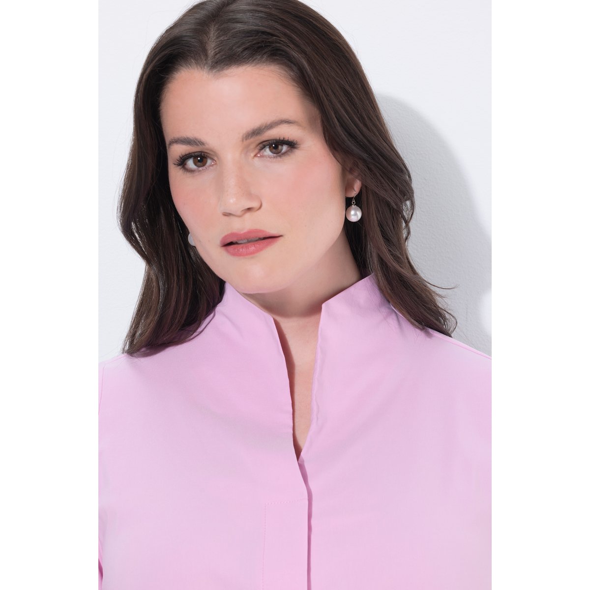 Blouse manches longues et col calice vieux rose, ULLA POPKEN