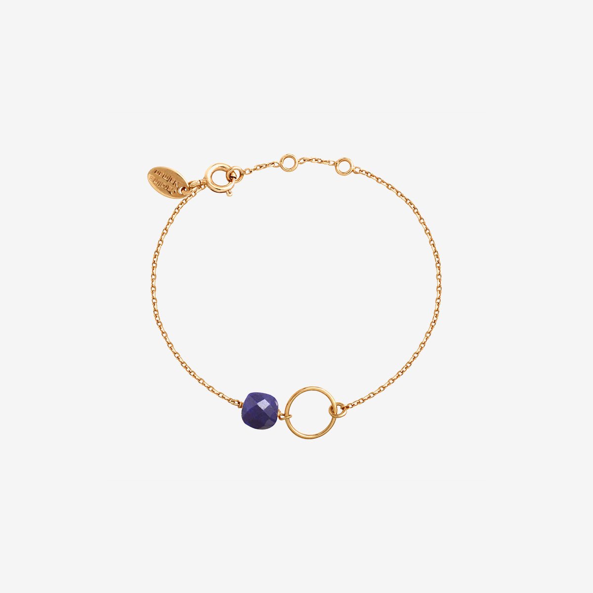 Bracelet doré lapis lazuli - fidji bleu, CAROLINE NAJMAN