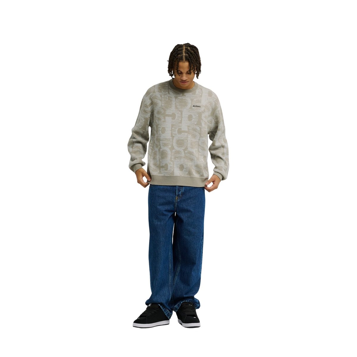 Pull. gris dc blitxed high rise, DC SHOES