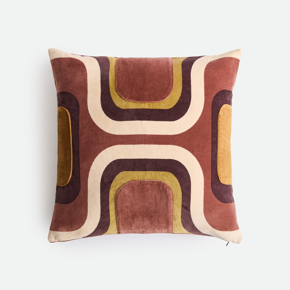 Housse de coussin, en coton, 50 x 50 cm, TADZIO terracotta/ambre, LA REDOUTE INTERIEURS