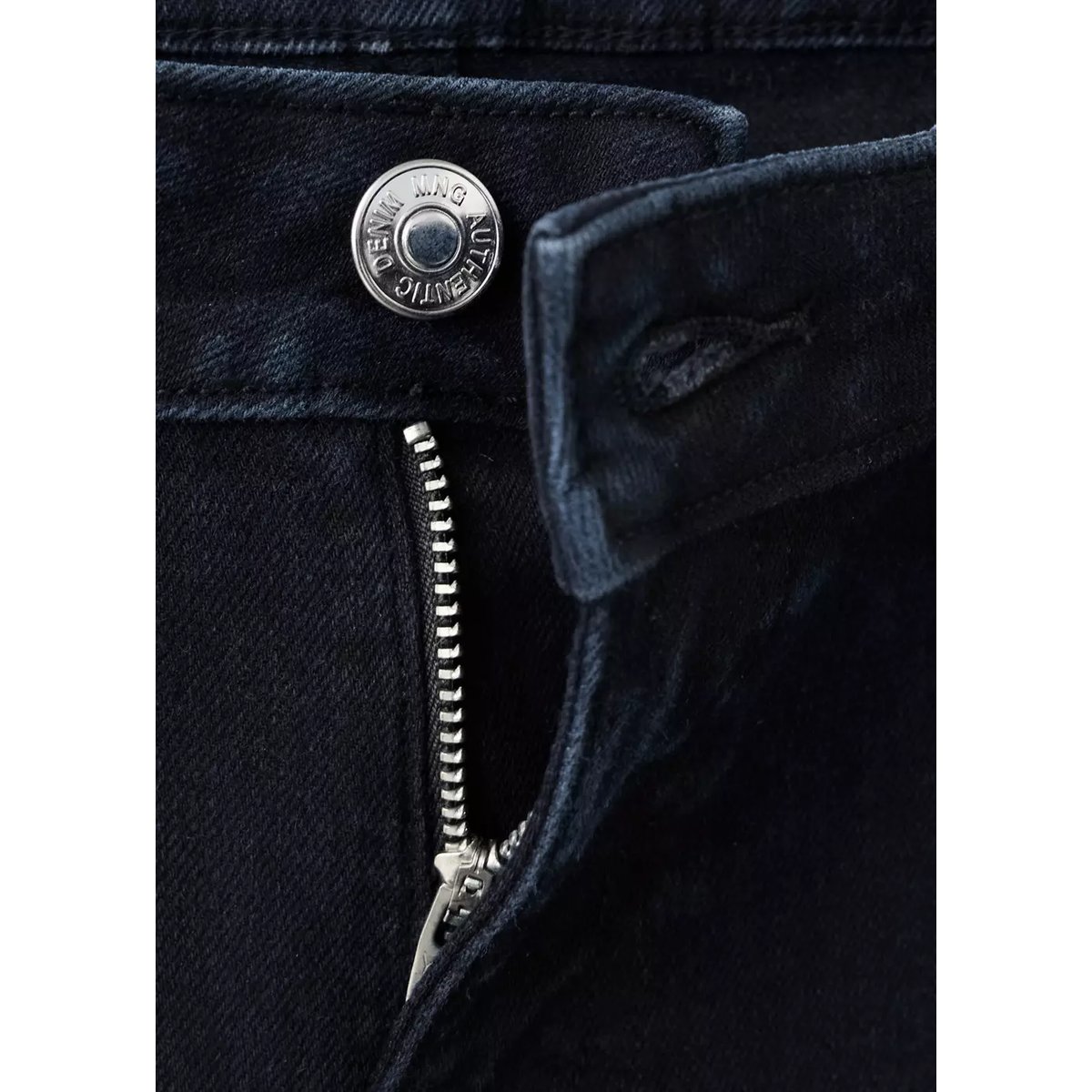 Jean droit avec ouvertures bleu foncé intense, MANGO TEEN