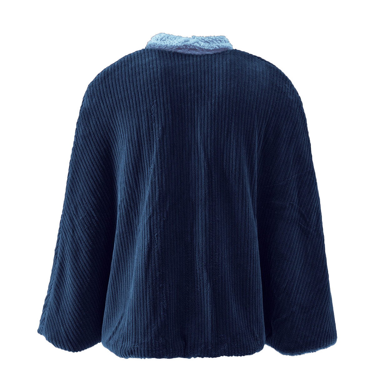 Pèlerine polaire côtelée ultra chaude NOTTING HILL denim, SENSEI MAISON