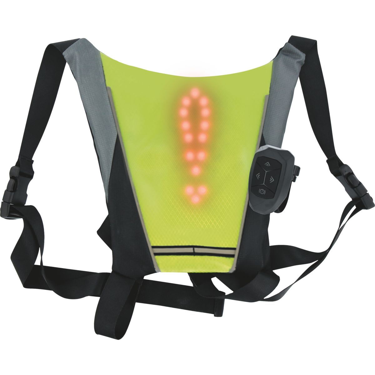 Gilet réfléchissant Gilet signalétique Led+Télécommande noir, TNB