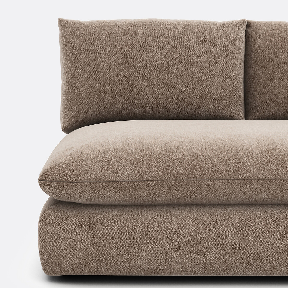 2-zits modulaire bank, gemêleerd polyester, Malo taupe , LA REDOUTE INTERIEURS