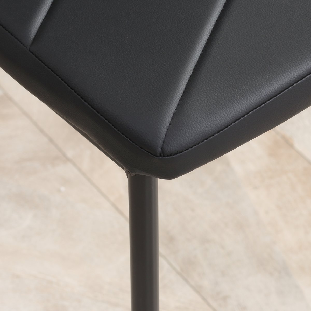 Ensemble de table à manger Acier Noir noir, HOMCOM
