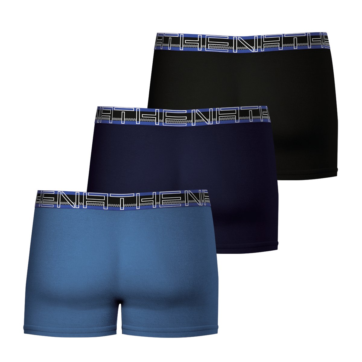 Boxers, lot de 3 bleu marine/noir, ATHENA