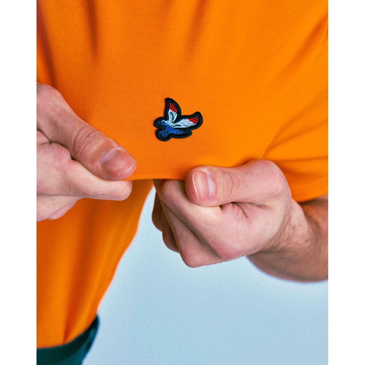 T-shirt à motif d'aigle néerlandais orange vif, LYLE & SCOTT