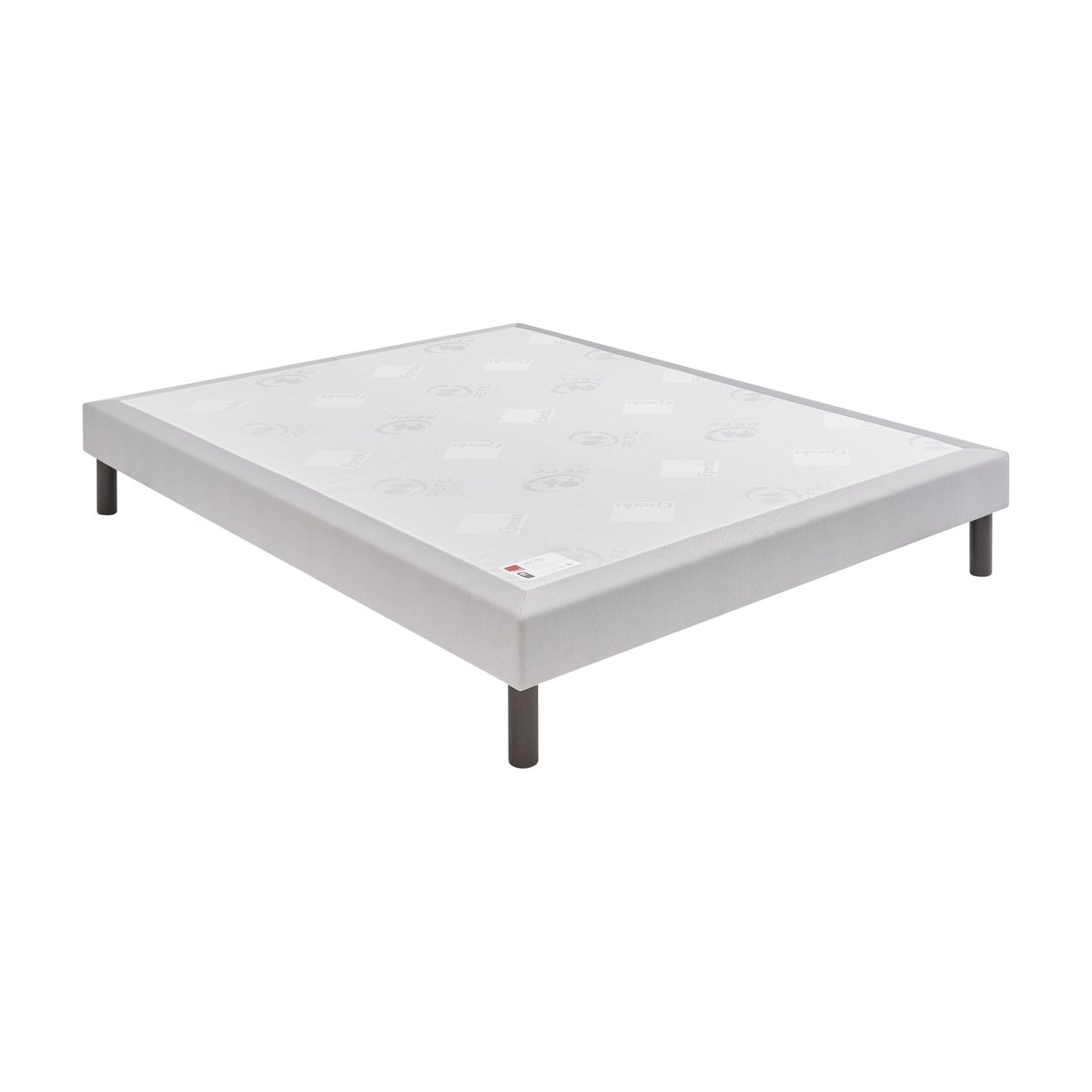 Ensemble matelas ressorts ensachés et mémoire de forme DESTINATION, sommier confort ferme et pieds blanc, EPEDA