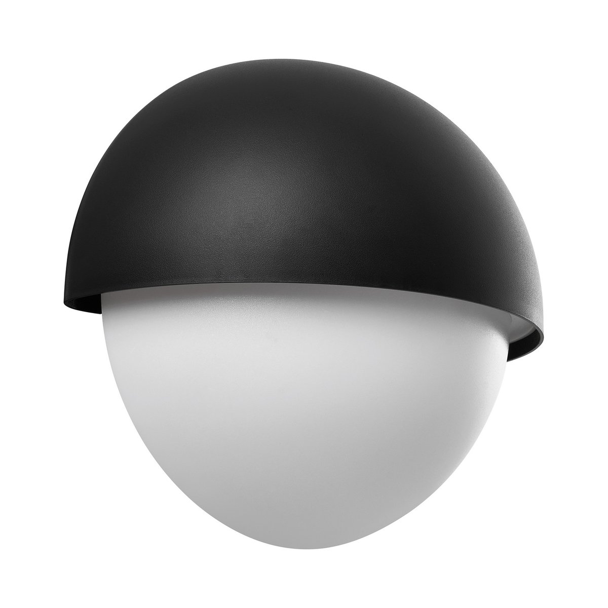 Applique murale extérieure ronde demi-lune en plastique, SCORPIUS noir, NORDLUX