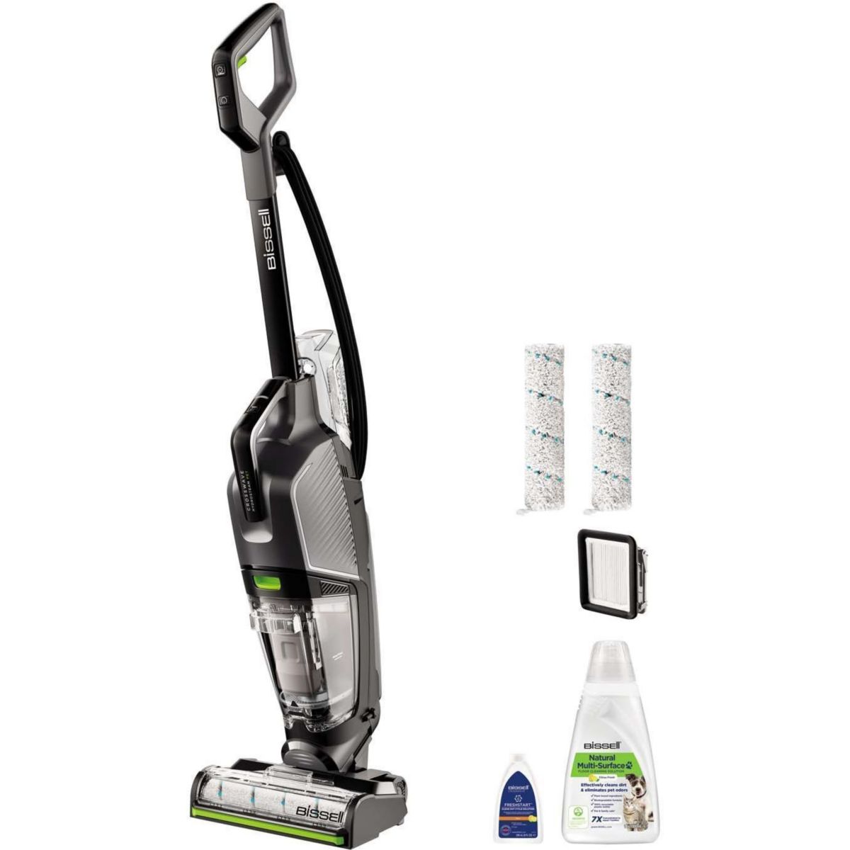 Aspirateur laveur Crosswave HydroSteam Pet Pro - Fonction vapeur, idéale taches tenaces couleur unique, BISSELL