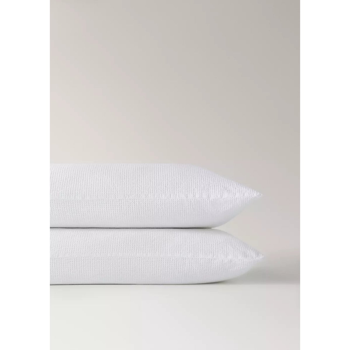 Deux taies d'oreiller coton garment-dyed mini waffle 50x75 cm blanc cassé, MANGO HOME