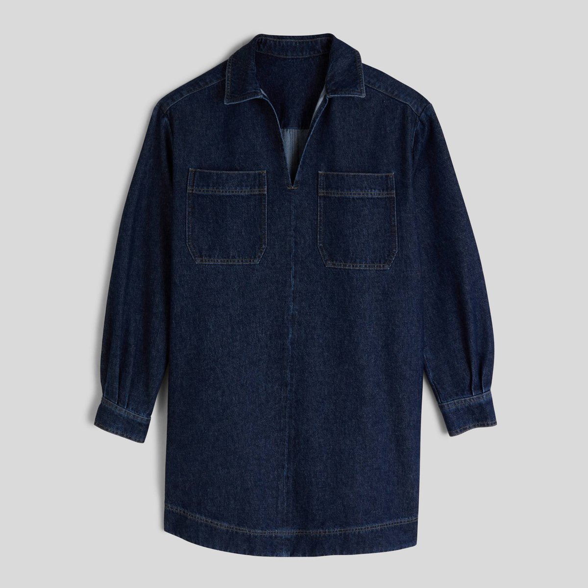 Robe courte denim en coton denim, MONOPRIX