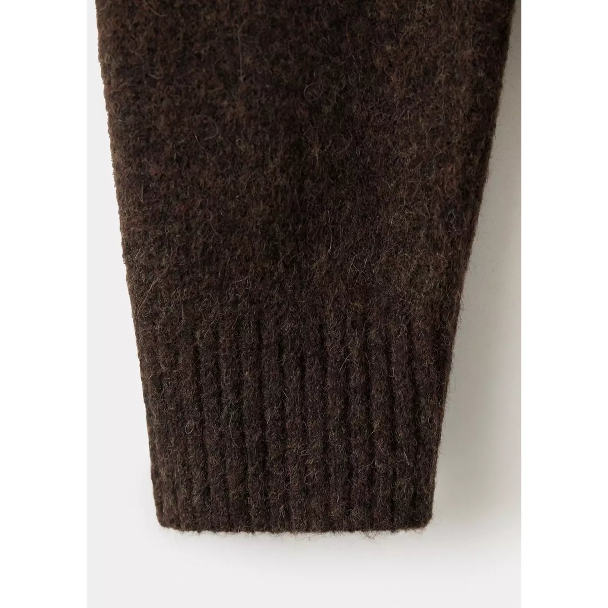 Cardigan en maille mélangée laine et alpaga chocolat, MANGO MAN