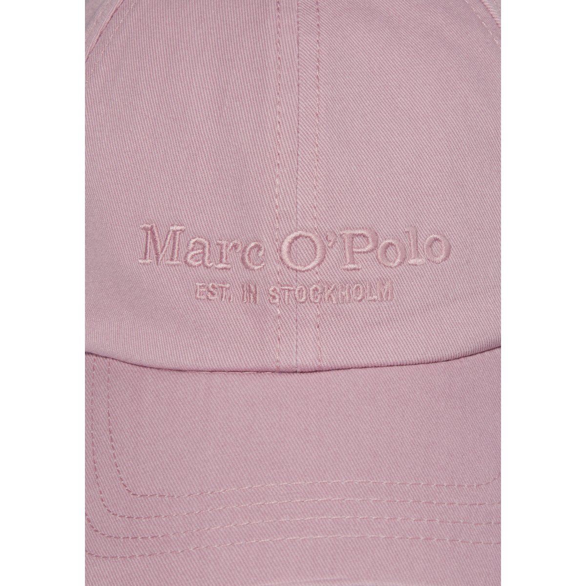 Casquette avec logo en sergé de coton bio de haute qualité rose, MARC O'POLO