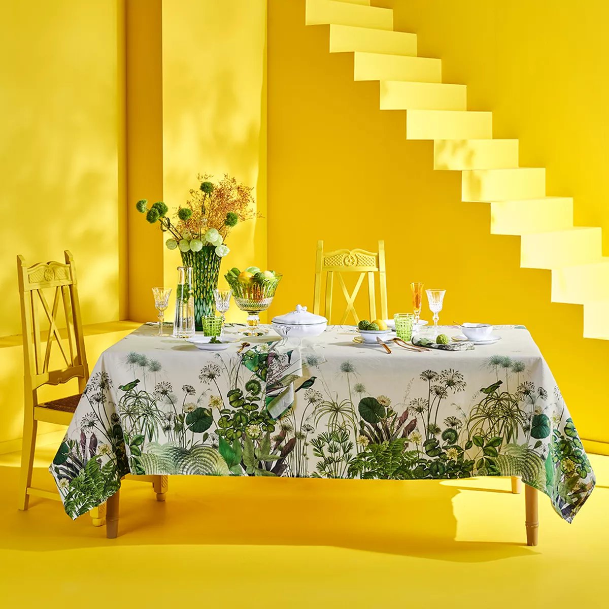 Serviette lin & coton lavé NENUPHARS parchemin, GARNIER THIEBAUT