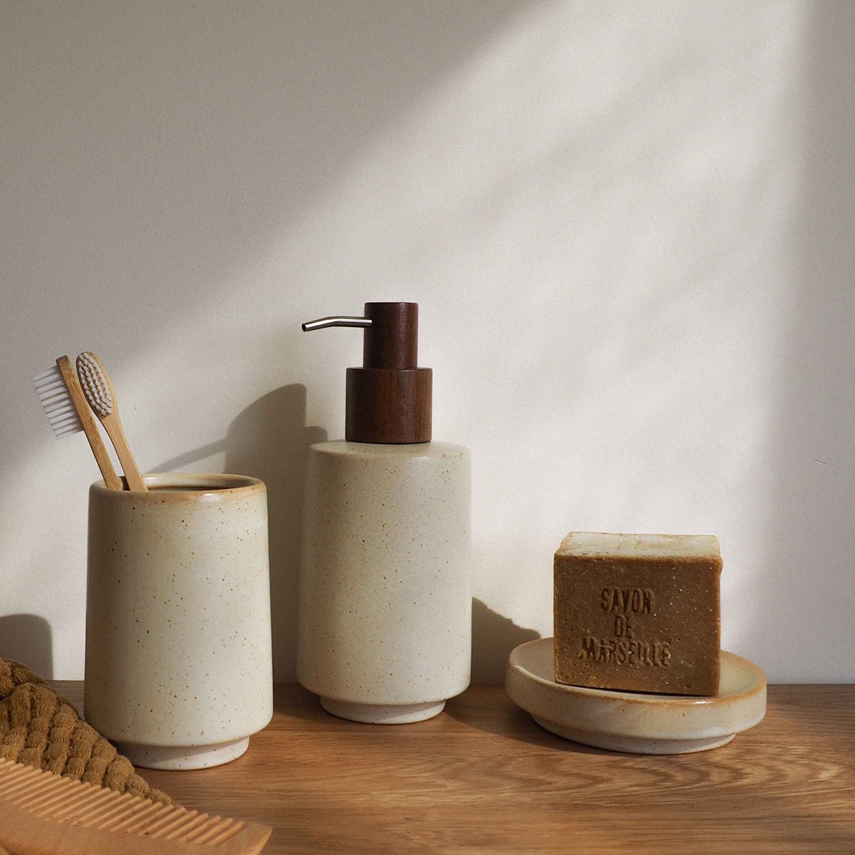 Set salle de bain - Céramique beige - ARMONIA beige, MAISON AUBERTIN