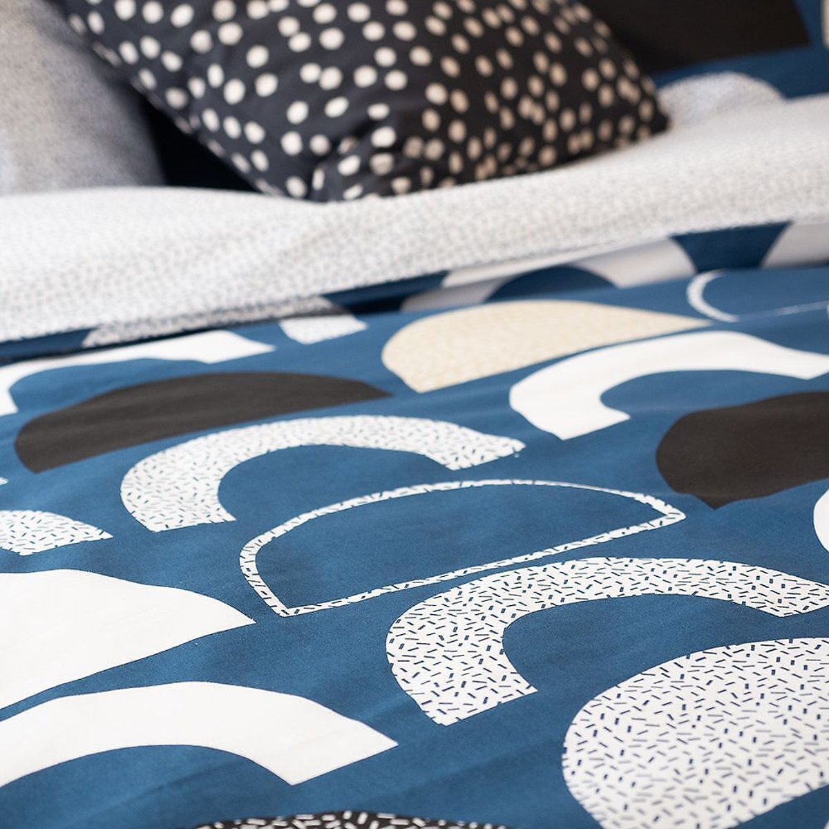 Parure housse de couette coton, Berlioz bleu, C DESIGN HOME TEXTILE