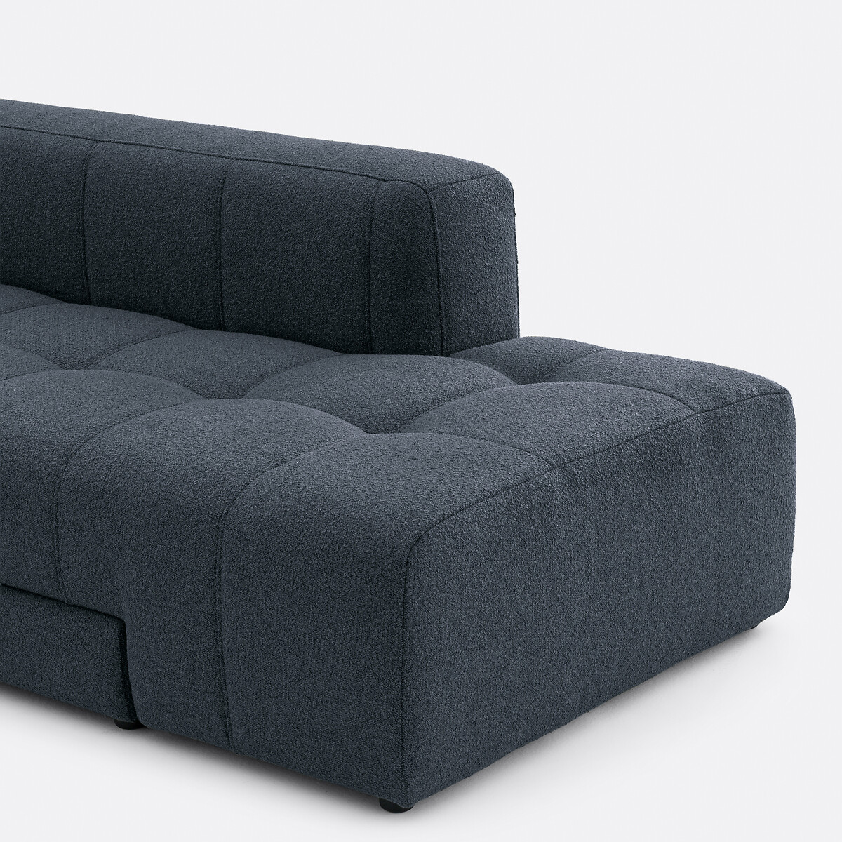 Sofá cama recto, de rizo fino, FANO azul , LA REDOUTE INTERIEURS