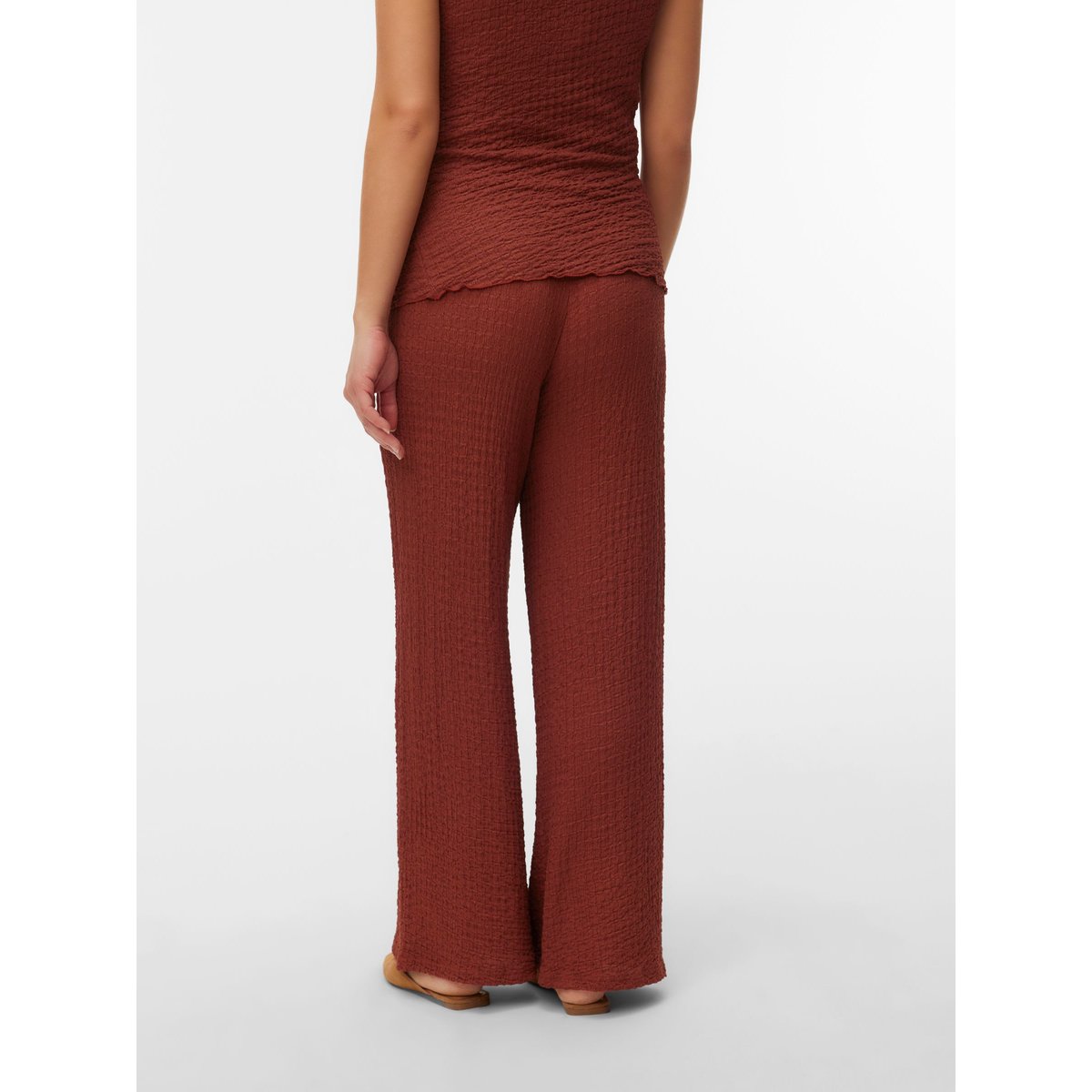Pantalon rouge - mahogany 1, MAMA LICIOUS