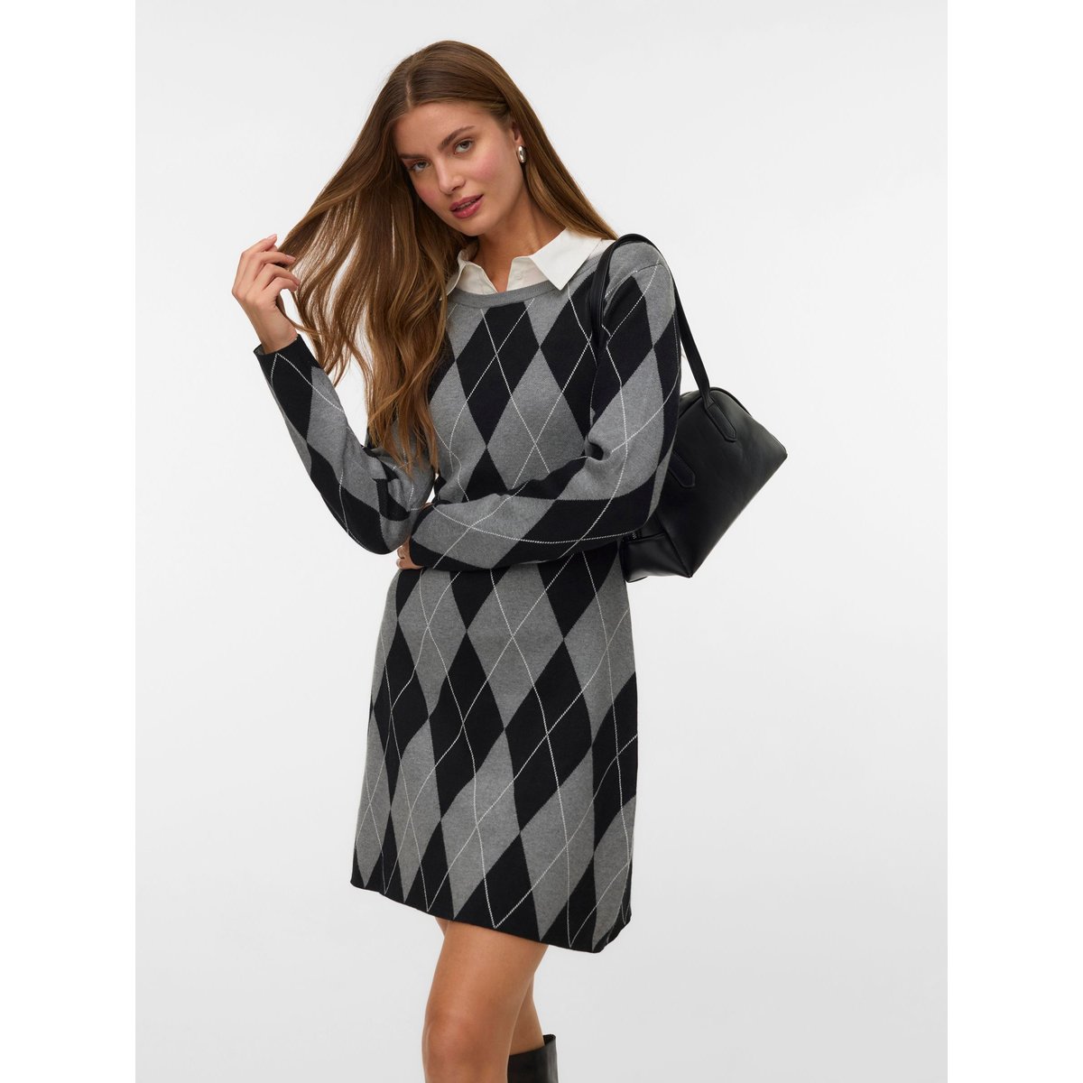 Robe En Maille medium grey melange, VERO MODA