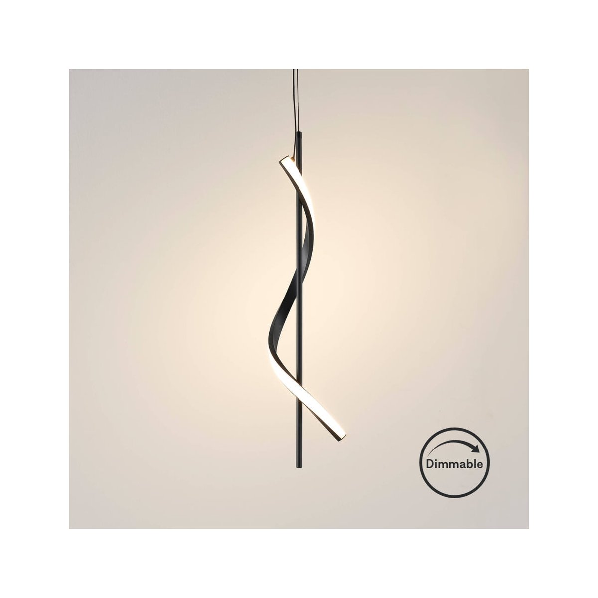Suspension dimmable en spirale - LYBELLA noir, KOSILUM
