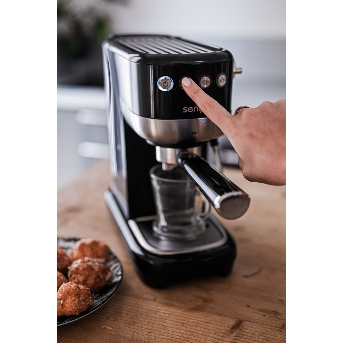Machine à expresso cafetière 20 bars – Tasty Coffee noir, SENYA