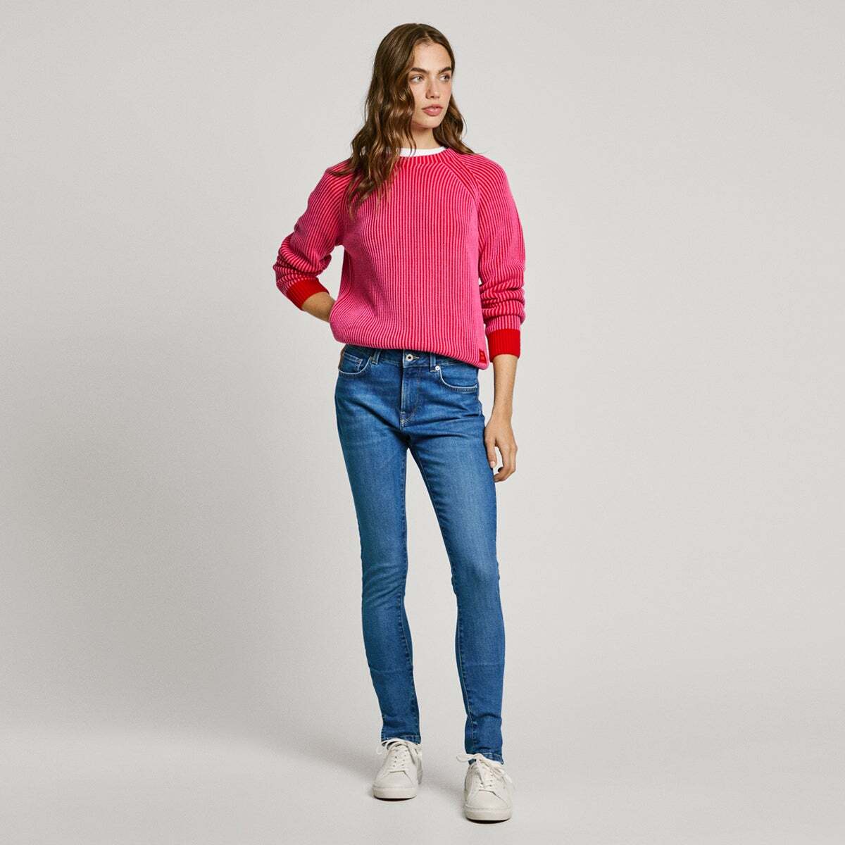 Jean Coupe Skinny, Taille Moyenne - Regent medium blue wiser wash, PEPE JEANS