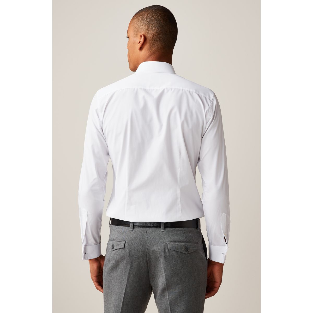 Chemise facile d'entretien à poignet double blanc, NEXT