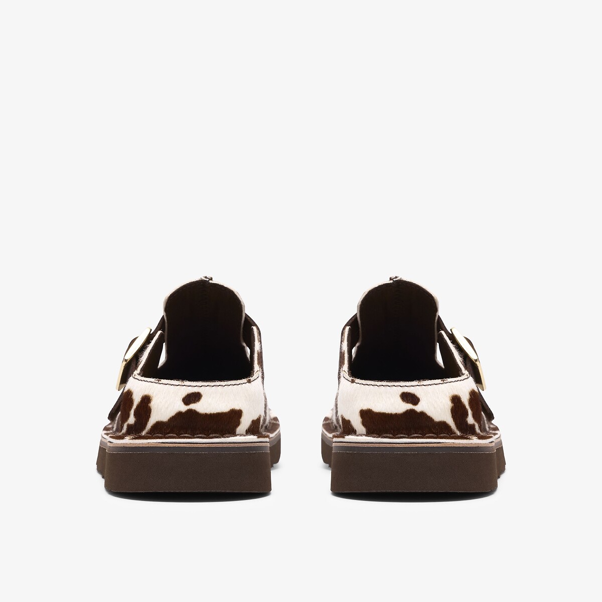 Mules en cuir suède Solsbury Mule, vache marron/blanc, CLARKS