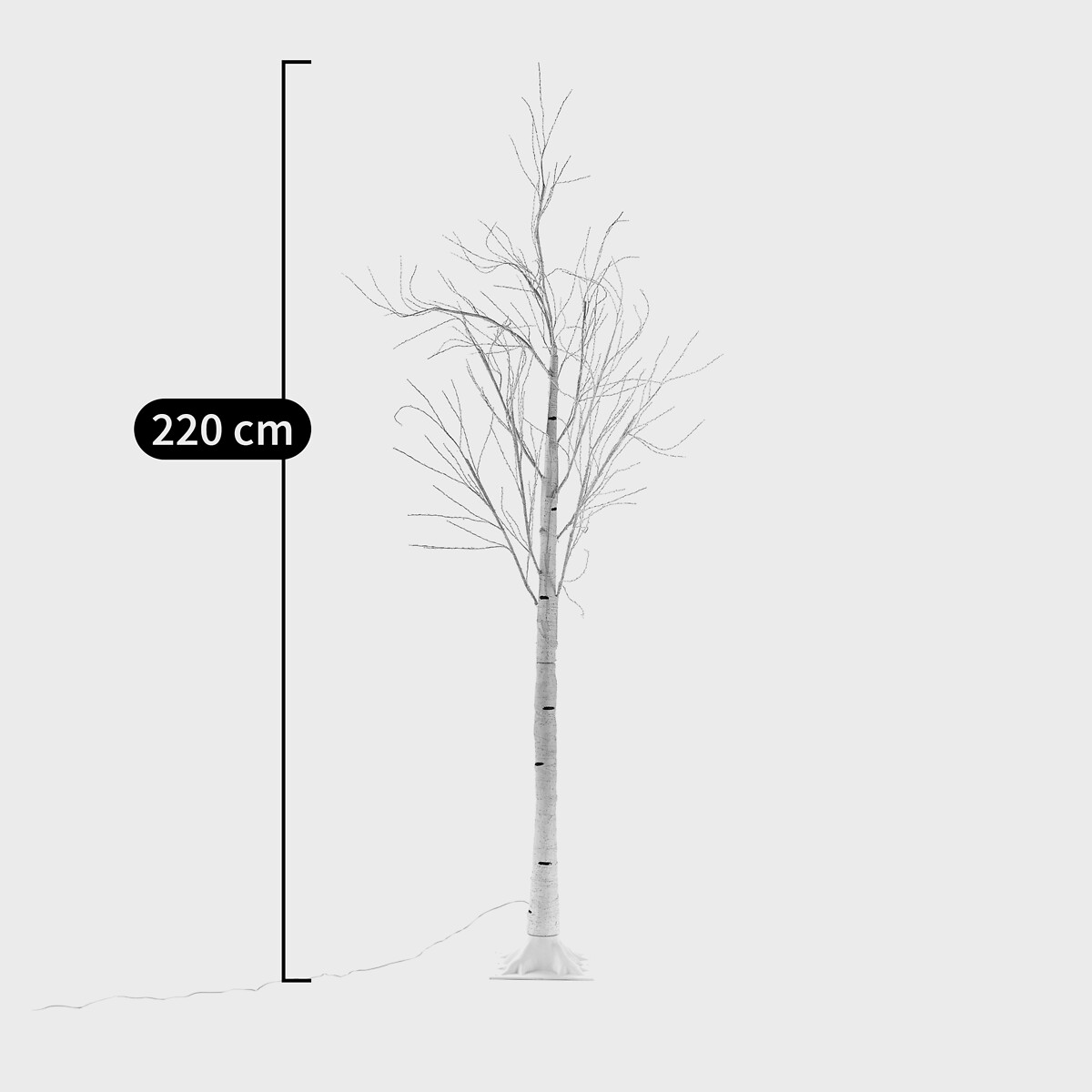 Albero di Natale luminoso H220 cm, Djeva bianco, LA REDOUTE INTERIEURS