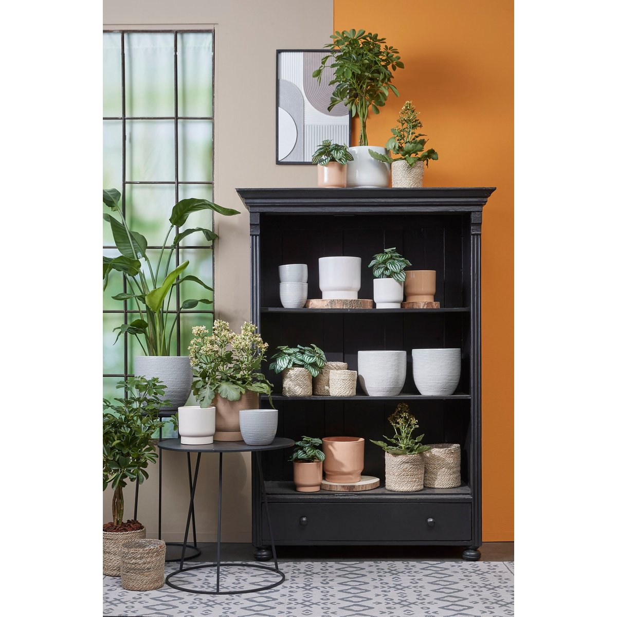 Panier à plantes en jute tressée ATLANTIC crème, MICA DECORATIONS